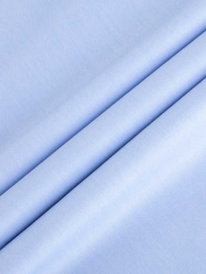 Dandy & Son Cutaway Collar shirt in non-iron cotton blue flat lay fabric