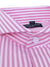 Dandy & Son Extreme Cutaway collar shirt in big pink stripes french cuff