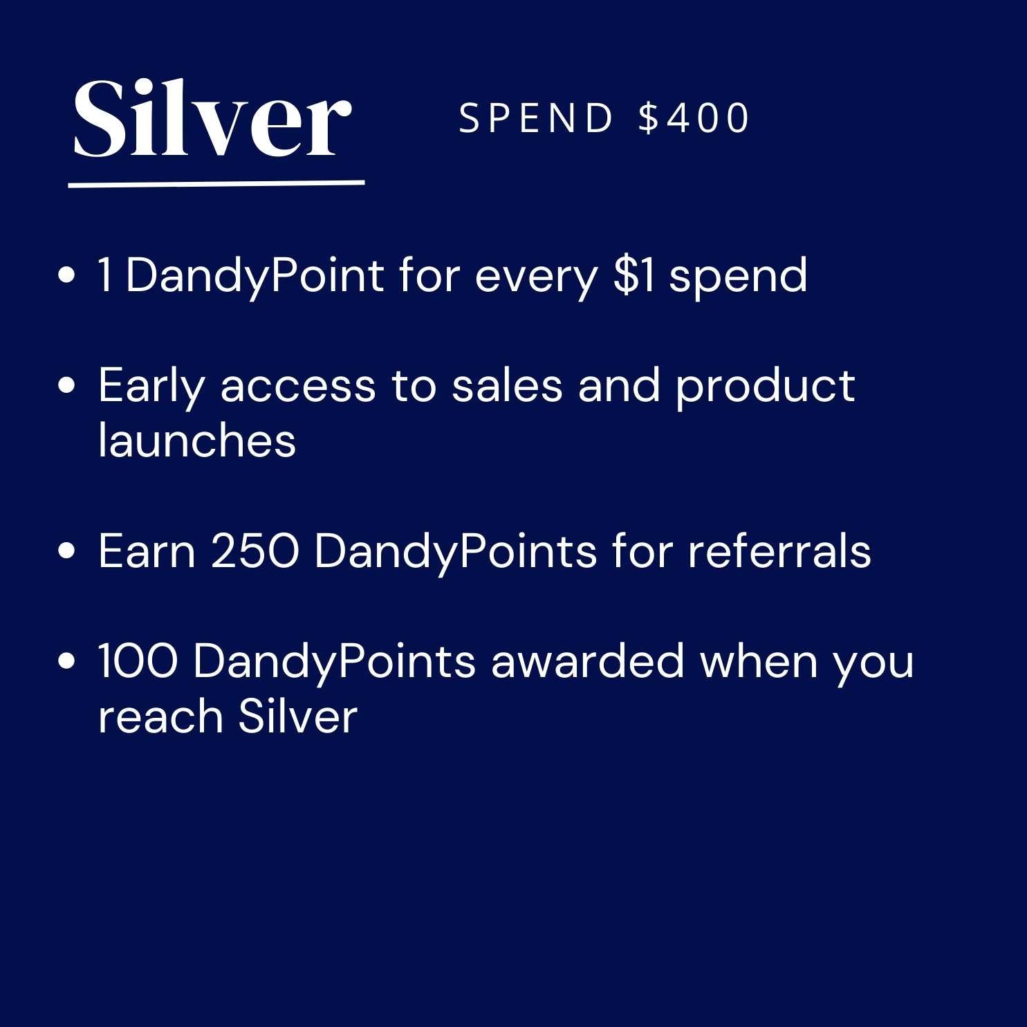 silver club dandy rewards membership - club dandy 