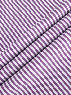 extreme cutaway collar shirt in big purple stripe flat lay