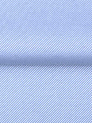 Dandy & Son Extreme Cutaway collar shirt in blue premium weave close up of fabric