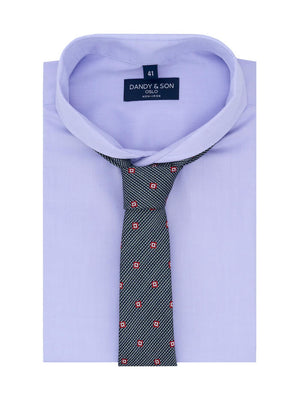 Extreme Cutaway Purple Non-Iron Shirt with tie