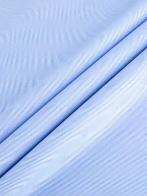 Dandy & Son Extreme Cutaway collar shirt in blue premium weave fabric folded