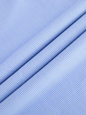 extreme cutaway collar dandy and son dress shirt in a light blue grid print fabric