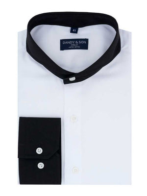 Limited Edition Extreme Cutaway White With Black Contrast Shirt Limited Edition Extreme Cutaway White With Black Contrast Shirt