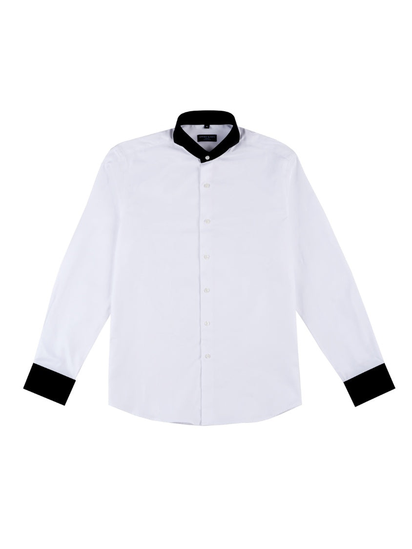 Black & outlet white shirt dress