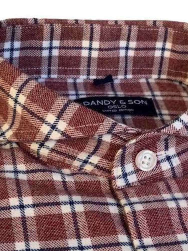 Dandy & Son Extreme Cutaway shirt in red norwegian design