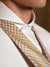 blue and orange tie and dress shirt
