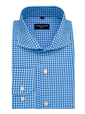 Cutaway Blue Gingham Shirt