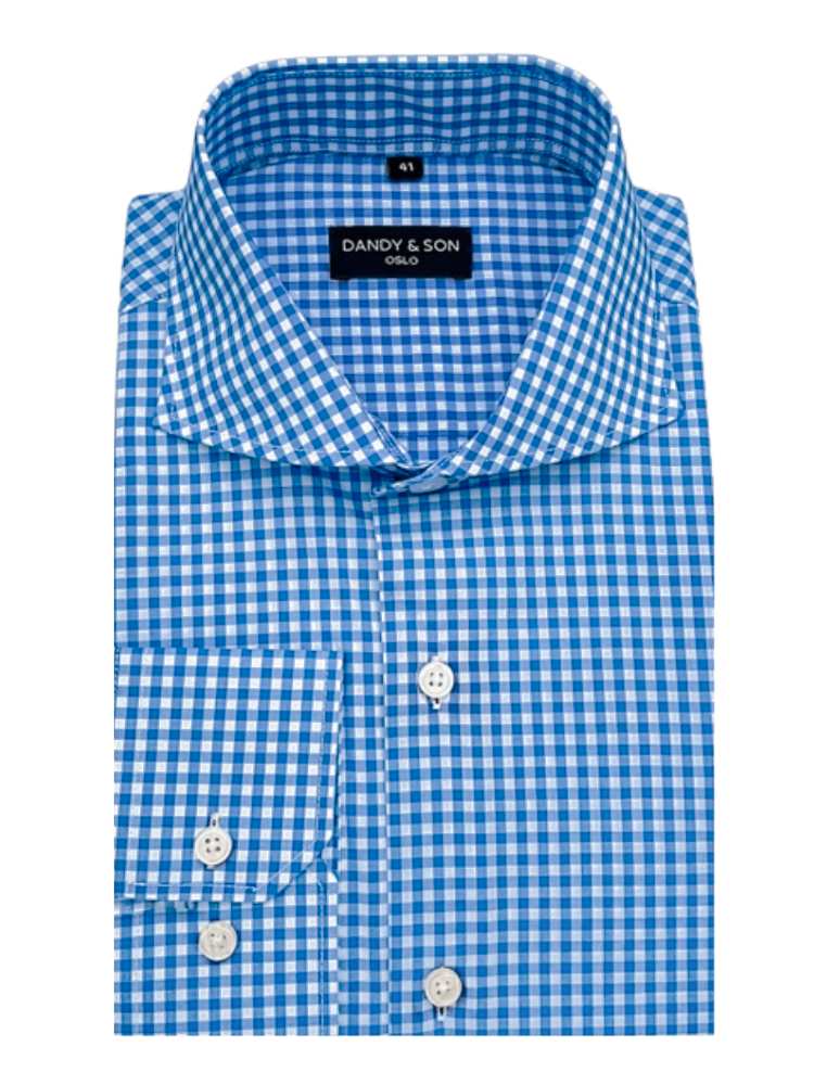 Cutaway Blue Gingham Shirt