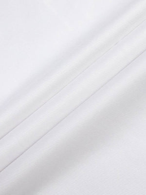 Dandy & Son Cutaway Collar shirt in premium white cotton close up of fabric