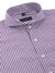 extreme cutaway collar shirt in big purple stripe 