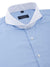 Dandy & Son Extreme Cutaway Collar shirt in blue with french cuffs premium flat lay