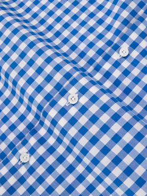 Big blue gingham shirt dress shirt