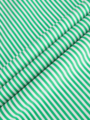 flat lay of extreme cutaway collar shirt big lime green stripe shirt