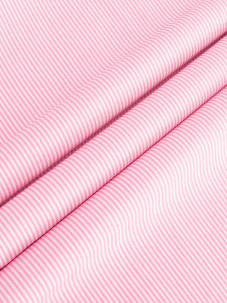 Dandy &amp; Son Extreme Cutaway collar shirt in pink striped cotton fabric 