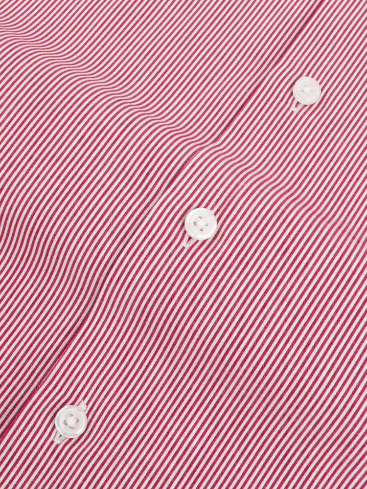 Dandy &amp; Son Extreme Cutaway collar shirt in red striped cotton