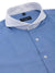 extreme cutaway contrast collar shirt royal blue premium cotton flat lay 