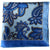 Dandy & Son Pocket Square blue paisley 100% silk