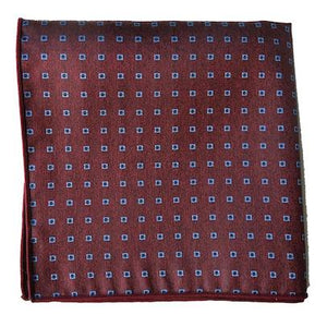 Red Pocket Square 100% Silk