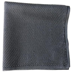 Knitted Dark Grey Pocket Square 100% Silk