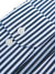 Dandy & Son Cutaway Collared shirt in navy stripes style