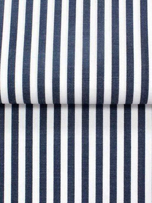 Dandy & Son Cutaway Collared shirt in navy stripes style