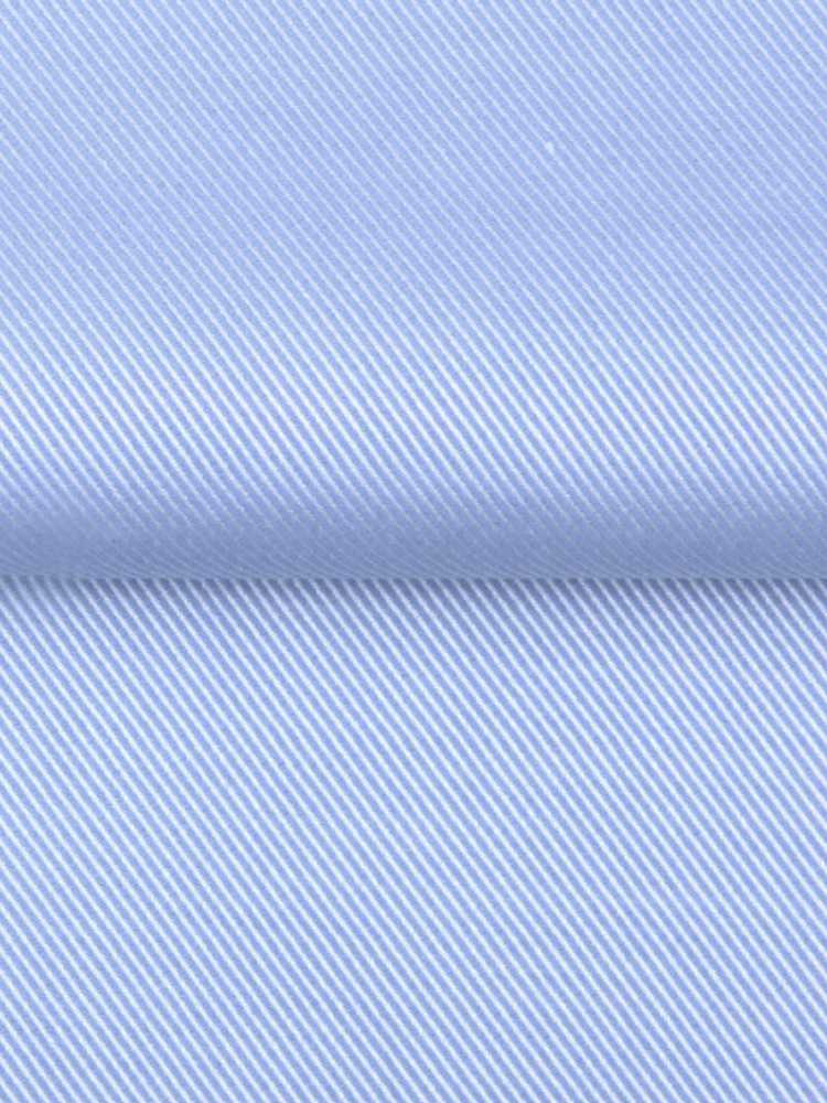 Dandy &amp; Son Cutaway Collar shirt in blue premium weave cotton french cuffs