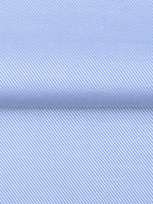 Dandy & Son Cutaway Collar shirt in blue premium weave cotton french cuffs
