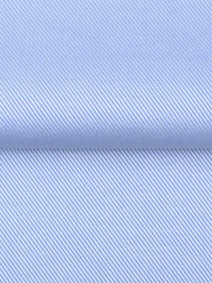 Dandy & Son Cutaway Collar shirt in blue premium weave cotton french cuffs