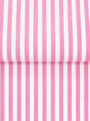 Dandy & Son Extreme Cutaway collar shirt in big pink stripes close up of fabric swatch