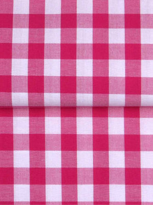 Dandy & Son Extreme Cutaway shirt in big gingham style cotton flat lay close up