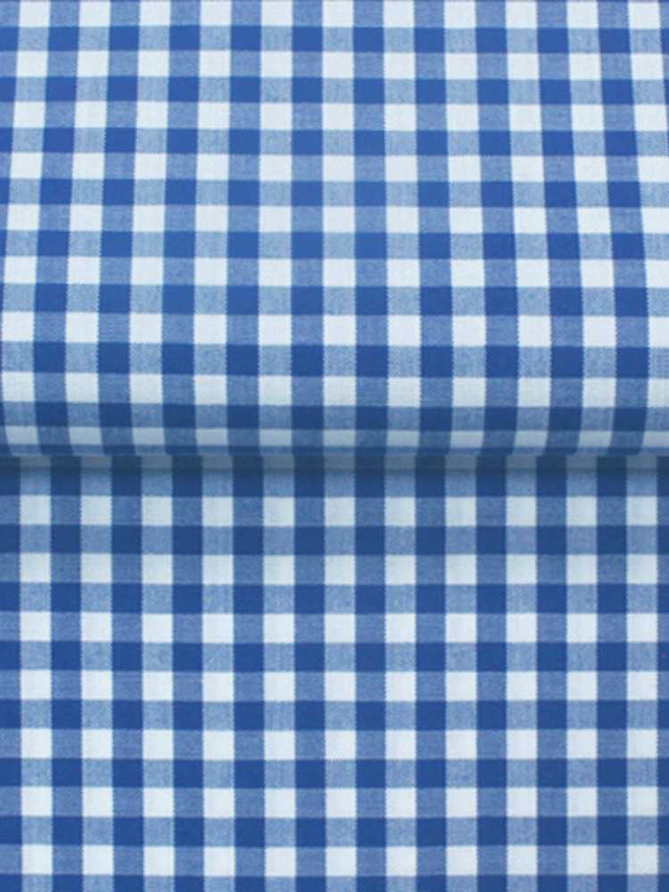 Extreme cutaway collar shirt in blue gingham close up flat lay