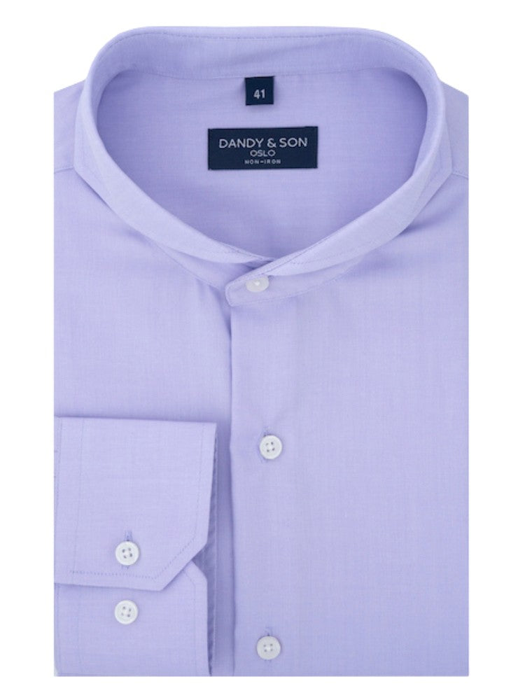 Extreme Cutaway Collar Purple Non-Iron Shirt flat lay