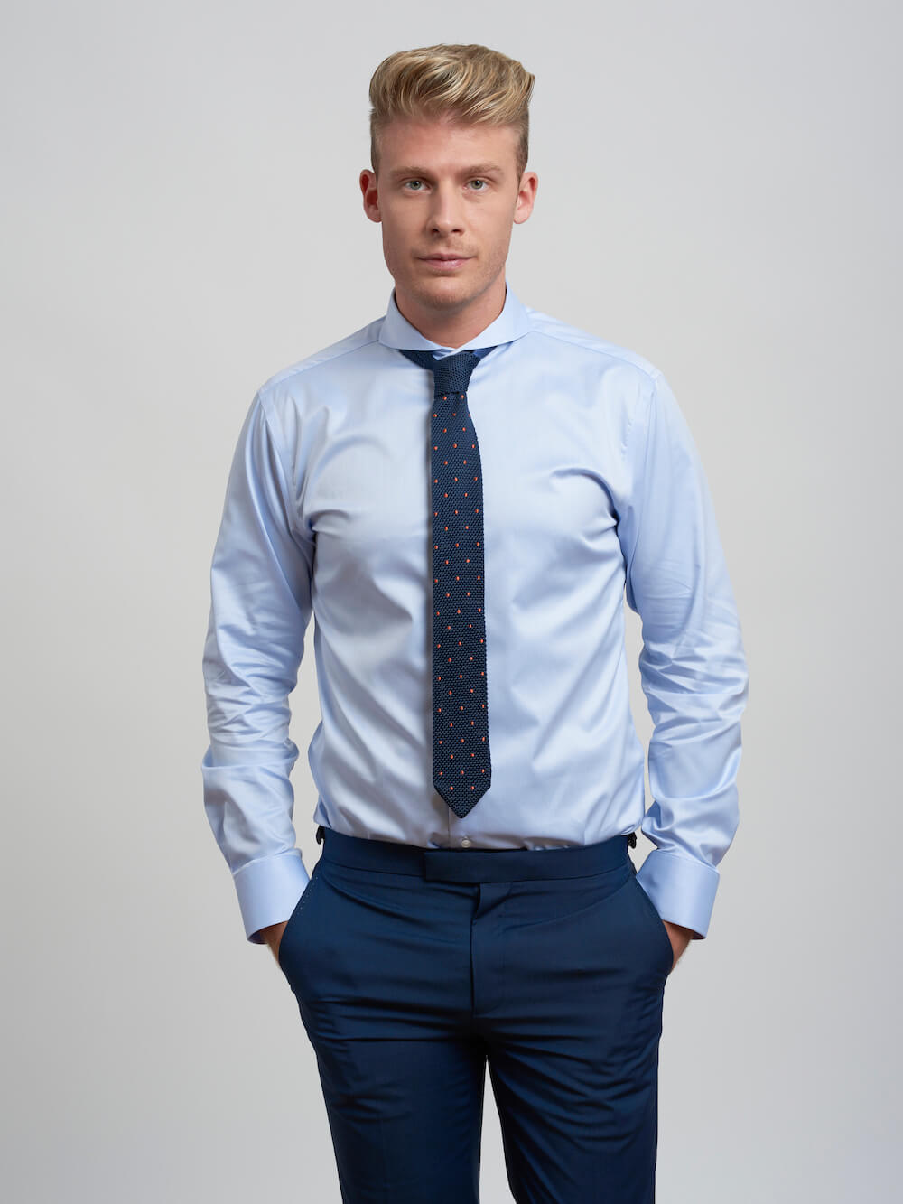 Extreme Cutaway Collar Light Blue Non-Iron Premium Shirt 37 / US 14 Extreme Cutaway Collar Light Blue Non-Iron Premium Shirt 37 / US 14