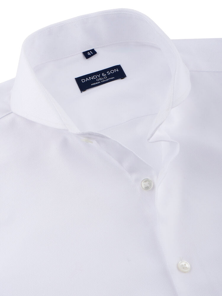Extreme Cutaway Collar White Premium Weave Shirt French Cuff 45 / US 18 Extreme Cutaway Collar White Premium Weave Shirt French Cuff 45 / US 18