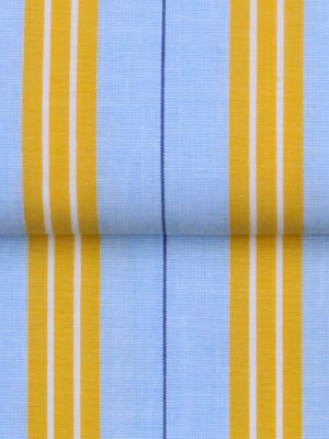 Limited Edition Extreme Cutaway Blue With Yellow Stripes Shirt Flat Lay Close Up