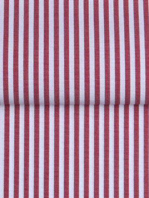 Limited Edition Extreme Cutaway Collar Red Striped Contrast Shirt Flat Lay Close Up