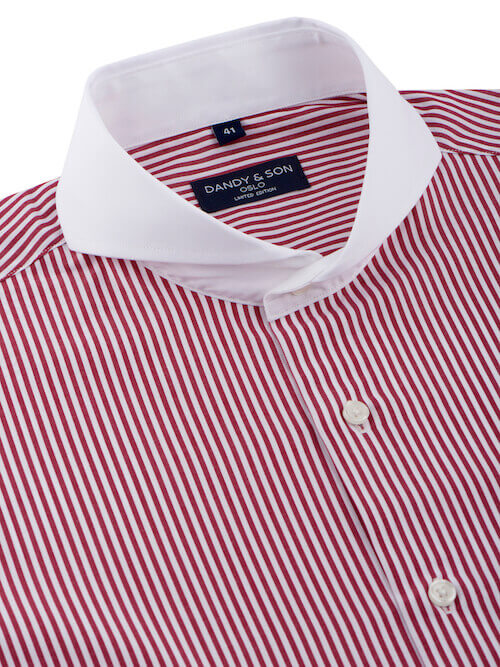 Red striped best sale shirt
