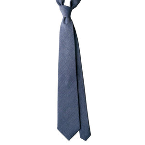 Dandy & Son blue herringbone wool tie