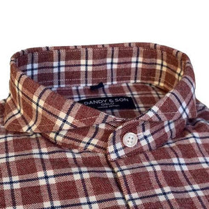 Dandy & Son Extreme Cutaway shirt in red norwegian design