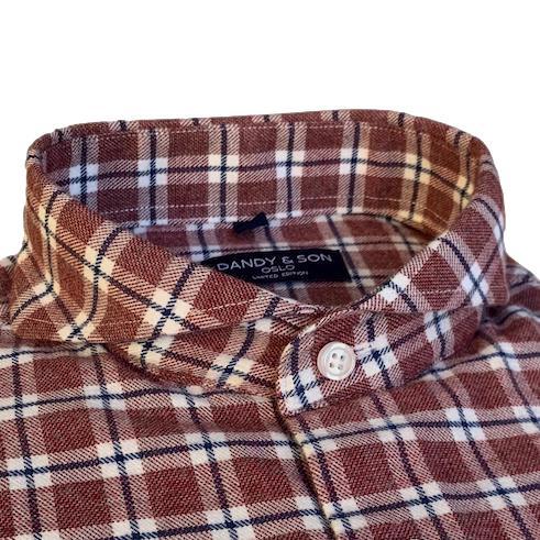 Dandy & Son Extreme Cutaway shirt in red norwegian design