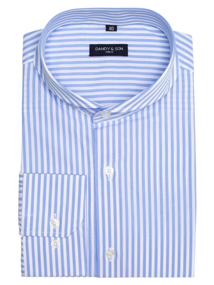 Stitching Striped Shirt Summer Men Transparent Lace Cutout Shirt