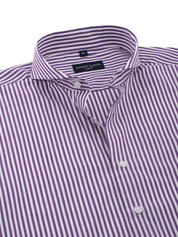 Purple striped button up shirt clearance