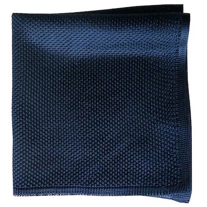 Dandy & Son Pocket Square knitted navy silk