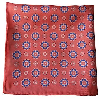 Dandy &amp; Son Pocket Square orange 100% silk